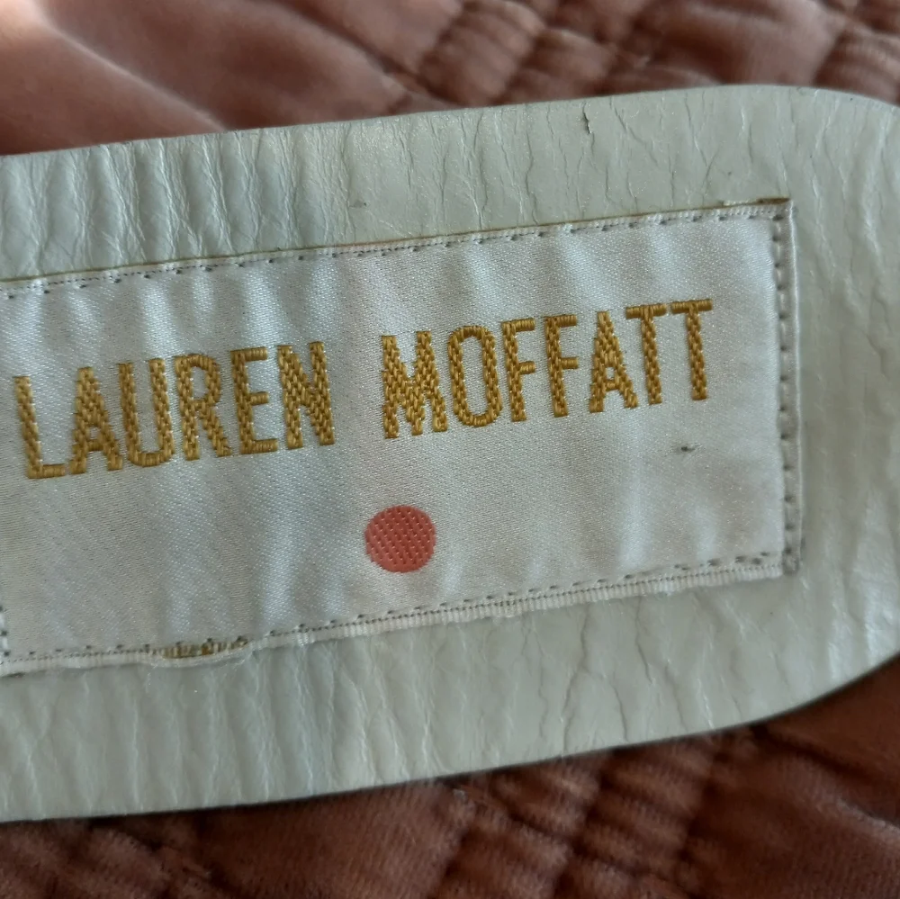 Anthropologie White Belt with Gold Hardware and Red Stitching